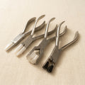 Professional 4-piece optical plier set, 5.5-inch stainless steel, with nylon jaws for shaping jewellery