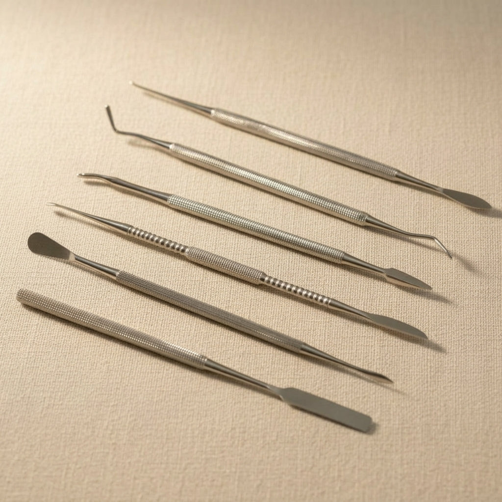 Stainless steel wax carving tools set for jewellery making, double-ended sculpting instruments