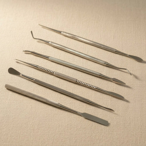 Stainless steel wax carving tools set for jewellery making, double-ended sculpting instruments