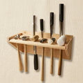 Wooden organiser rack for jewellery hammers and ring mandrels, 18 inches long