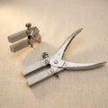 Parallel action jewellery pliers with 12mm square jaws and stop, 6-inch metal crafting tool