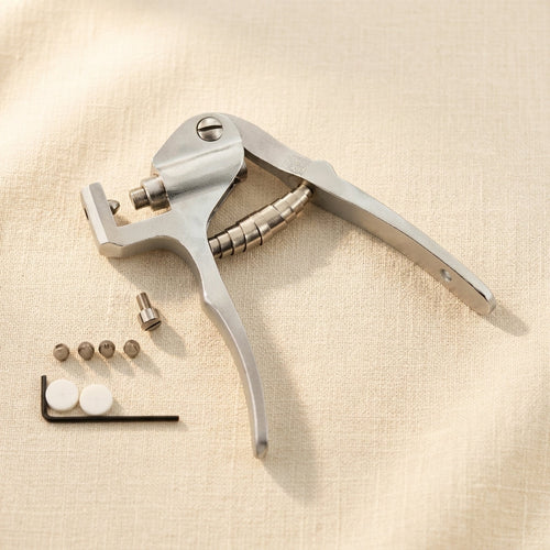 Professional stainless steel jewellery marking pliers with 925 stamp and interchangeable anvils