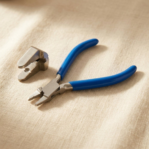 Professional parallel-action crimping pliers for jewellery making, stainless steel