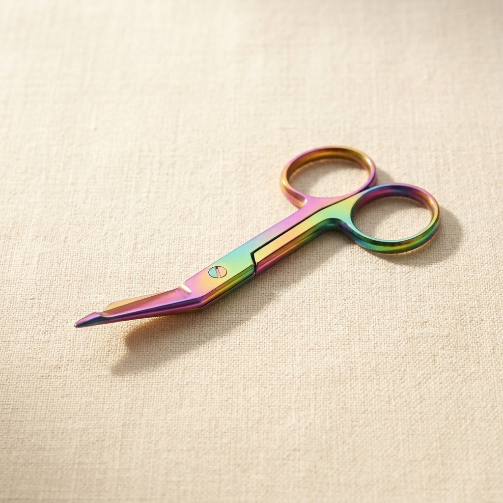Rainbow Lister bandage scissors, 3.5 inch stainless steel, for first aid and jewellery making.