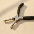 Round bail forming pliers, 6mm and 8.5mm loops, stainless steel, spring-loaded for jewellery making
