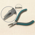 Round and concave nose pliers, 4.75 inch stainless steel with slim two-toned ergonomic grips.