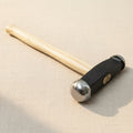16oz round dome and bowed face embossing hammer for silversmithing, 11.75 inches long