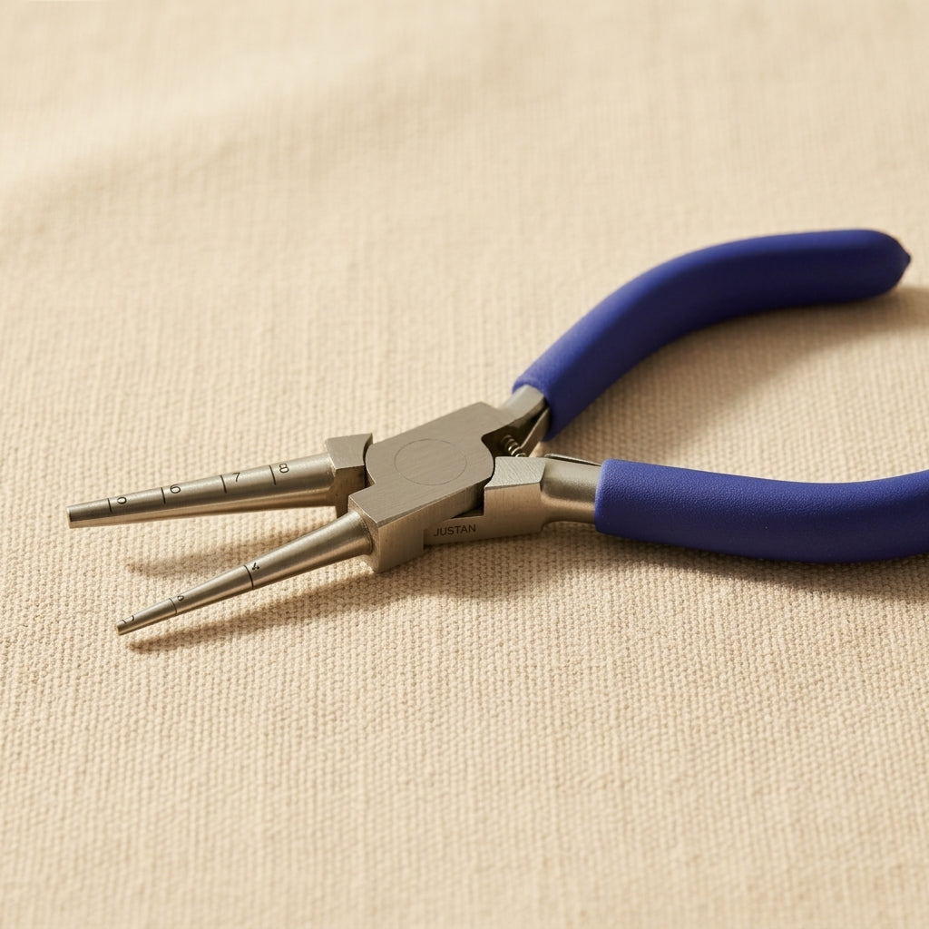 Round nose pliers for creating 2-8mm loops in jewellery making. Stainless steel construction.
