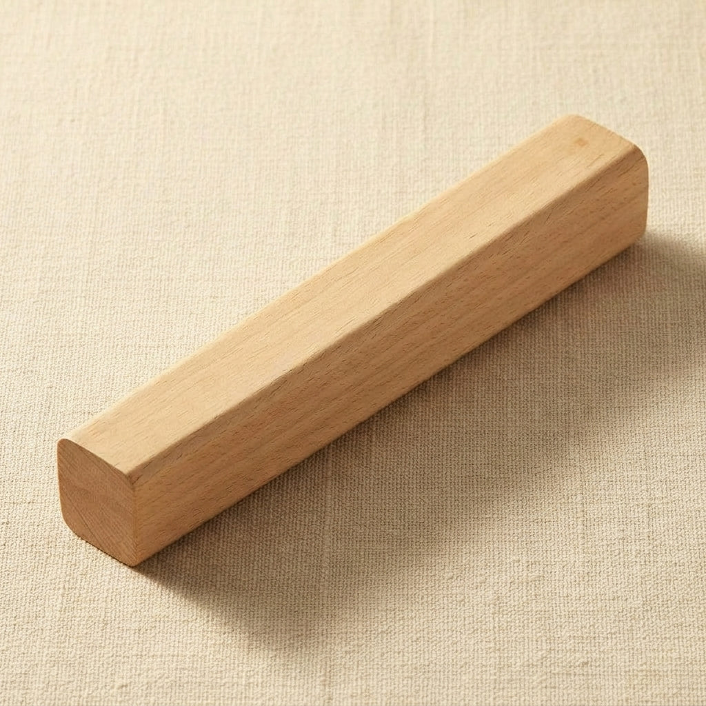Natural wood rounded square bangle shaping mandrel, 14 inch jewellery making tool