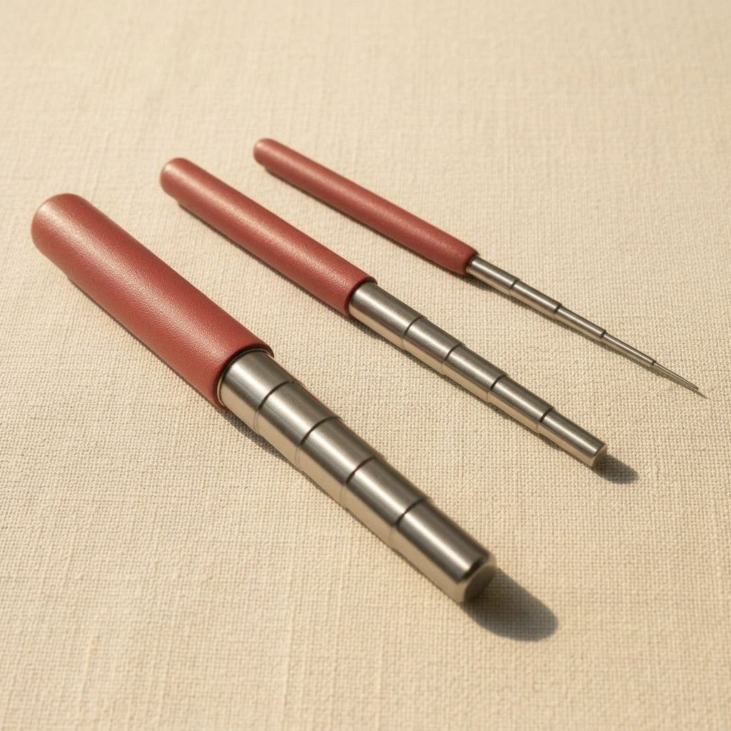 Set of 3 stainless steel wire wrapping mandrels for making jump rings and jewellery.