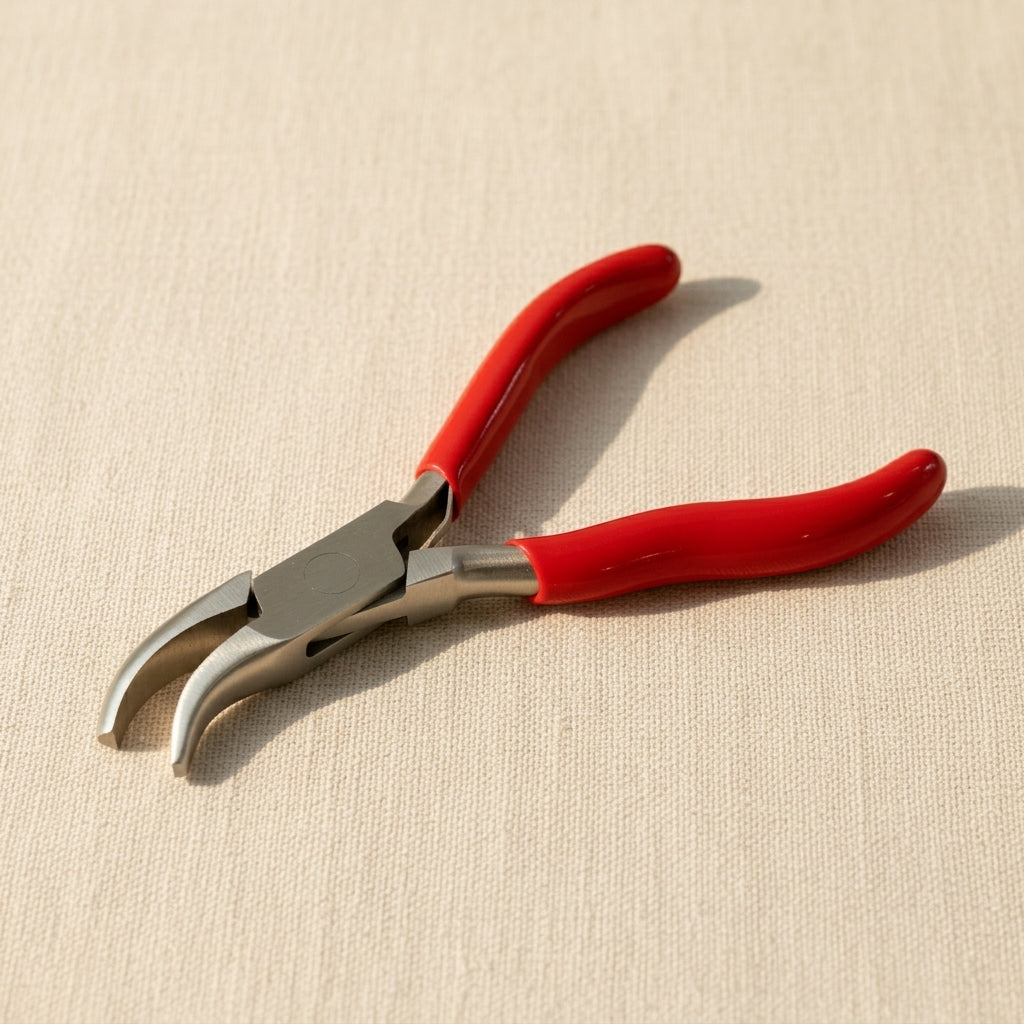 Side bent nose pliers, 5 inch, with PVC grips, for jewellery making and crafts
