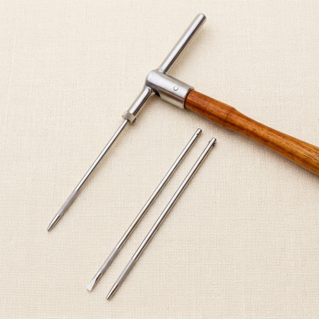 Sliding hammer jewellery tool set with interchangeable heads for forming and punching metal