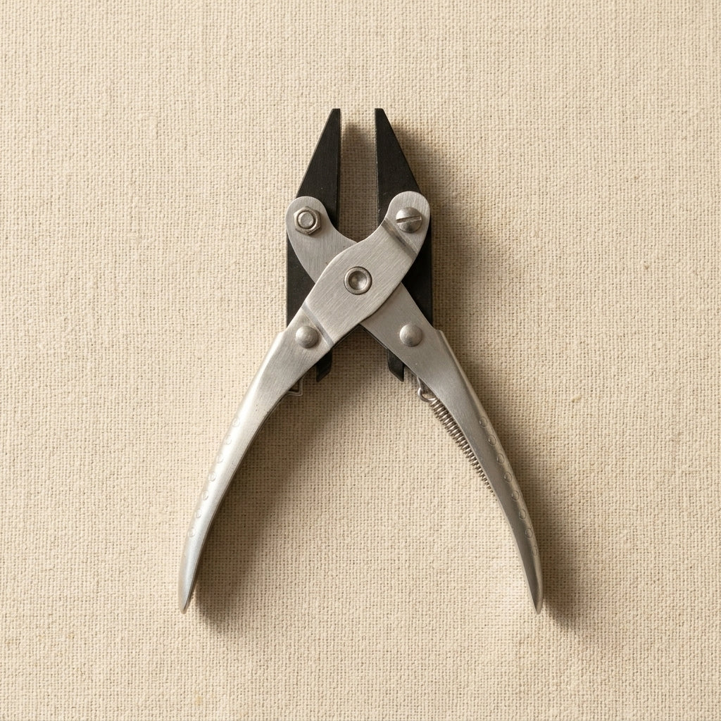 Smooth flat nose parallel action pliers, 140mm jewellery making tool, stainless steel