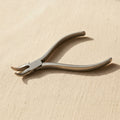 Stainless steel slim line bent chain pliers, 120mm, for jewellery and optical work