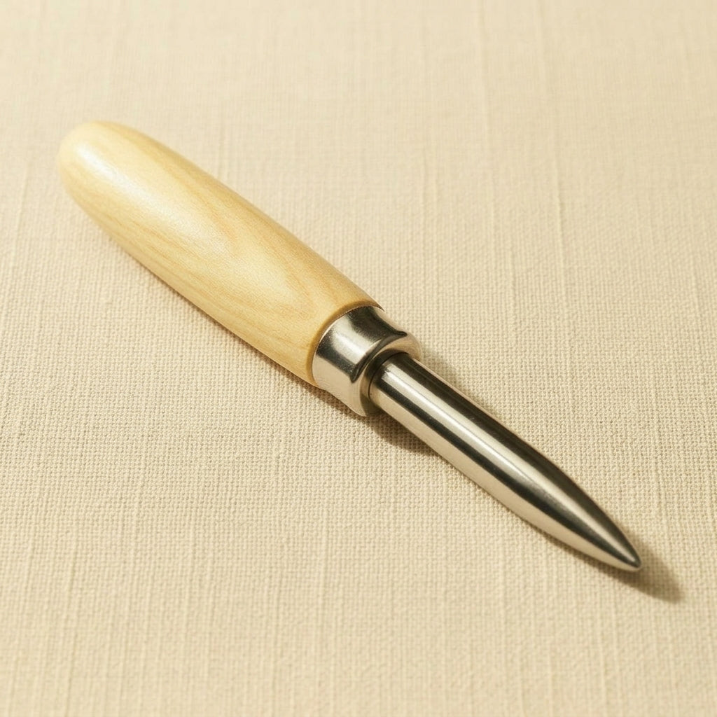 Straight jewellery burnisher tool with 2-inch steel blade for setting bezels, beads and stones