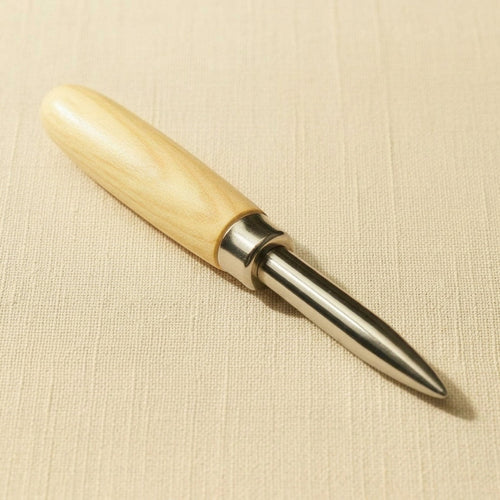 Straight jewellery burnisher tool with 2-inch steel blade for setting bezels, beads and stones
