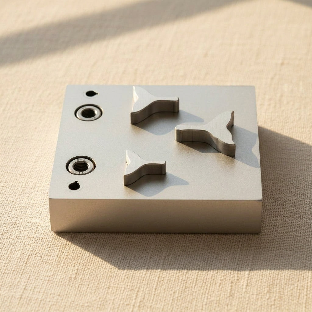Y-shaped steel disc cutter set for jewellery forming, with three sizes and a polished finish